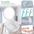 Retainer Case, Cute Mouth Guard Case with Mirror and Ventilation, Orthodontic Aligner Case (Gray Marble)