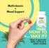Gummies D3, B6, B9 B12, Immune MEWD Teen and Kids Mood Support Multivitamin - Natural Focus & Calm with L-Theanine