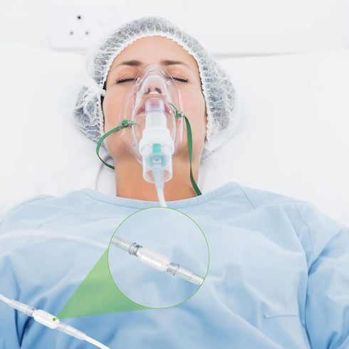 10 Packs Oxygen Tubing Swivel Connector for Oxygen Cannula, Avoid Tangling of Tube (Male to Male)