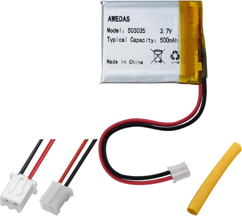 (3 Pack) 503035 Battery, 503035 Lipo Battery Compatible for Multiple Devices with PH 2.54 JST Connector