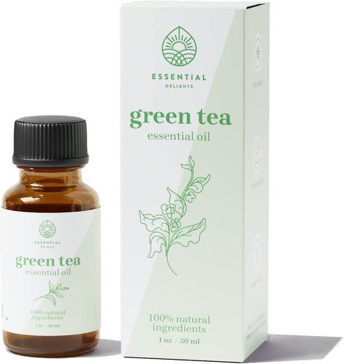 Green Tea Essential Oil 1 Fl Oz - Premium Grade for Aromatherapy, Soaps, Lotions, & Candles, Vegan & Cruelty Free