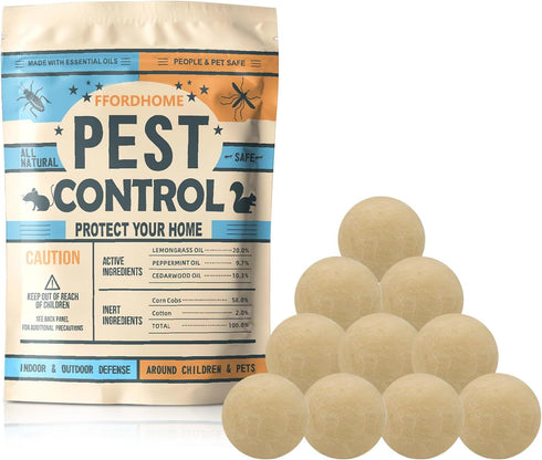 Pest Control Pouches - Mouse Repellents, Peppermint Oil Mice Repellent, Rat Deterrent, 10 Pack