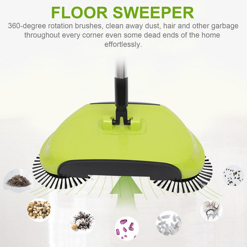 Veemoon Carpet Cleaner Machine, Push Broom Cleaning Mop, Manual Mop Cleaner, Floor Sweeper for Home Use