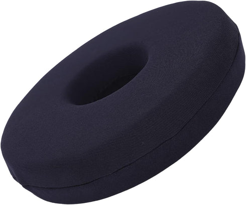 Sitting Cushion, Black Circular Shaped Wheelchair Nursing Bed Sore Pad for Pain Relief, Easy Cleaning Donut Pillow for
