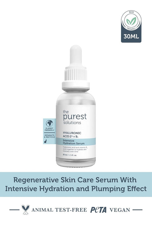 The Purest Solutions Intensive Hydration Serum - Hyaluronic Acid 2% + B5, Moisturizing Anti-Aging Care