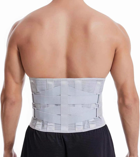 Back Support Belt with Removable Pad, Breathable Lumbar Brace for Pain Relief, Herniated Disc, Unisex Waist Trimmer