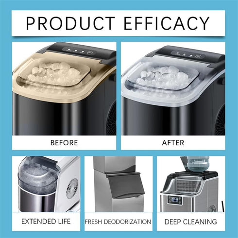 TIMLIFE 24 Ice Machine Cleaner Maker Descaler - Clean Tablets for Ice Machine, Compatible with Opal, Kitchenaid, Helps