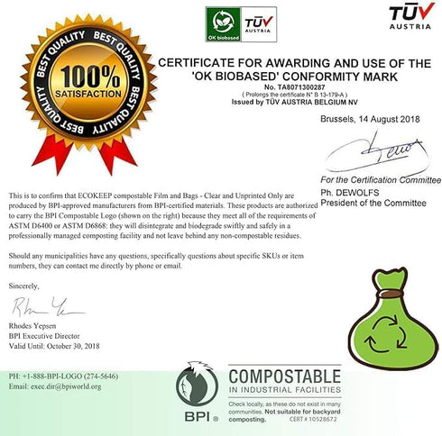 Sarlatino 13 50L 5 Pack, 80 Counts Compostable Trash Bags, Gallon Green Compst Trash Bags for Home and Kitchen