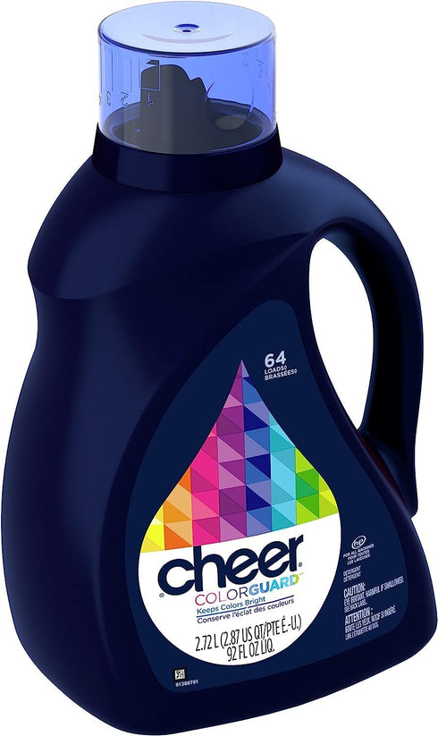 Cheer Liquid Laundry Detergent - 64 loads, 92 fl oz, HE Compatible