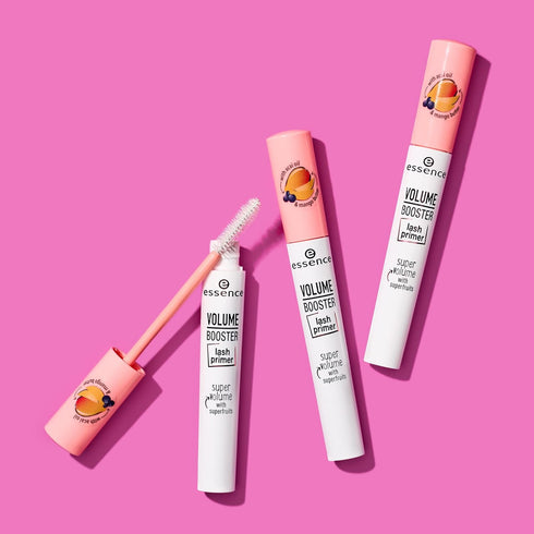 essence Volume Booster Lash Primer Mascara - White Conditioning Primer with Mango Butter & Acai Oil, Vegan