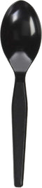 Genuine Joe Heavy Duty Plastic Spoon - Black, 1000 Count