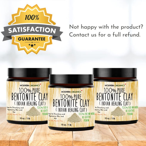 Premium 1 lb Bentonite Clay, Natural Detoxifying Clay for Face Masks & Hair Care