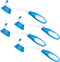 Lola Kitchen Scrubber Dish Brush, Poly Fiber Bristles, Built-in Food Scraper, Non-Slip Grip Handle, 4 Pack