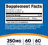 Nutricost Tudca 250mg, 60 Capsules (Tauroursodeoxycholic Acid) - Premium Quality