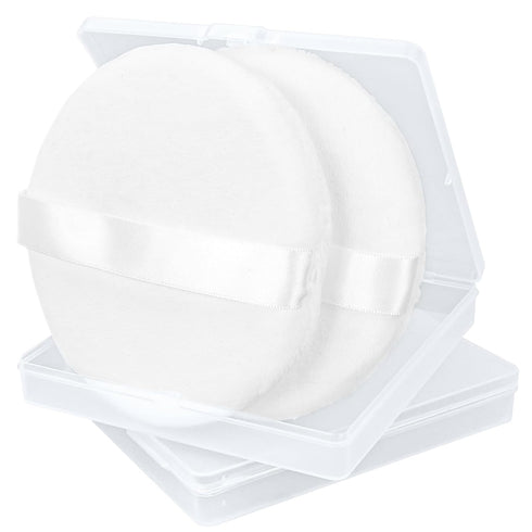 WSYUB Powder Puff, Large 4.33’’ Body Powder Puff with Container for Easy Application