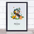 The Card Zoo Jungle Animals Initial S Baby Birth Details Nursery Christening Gift Print