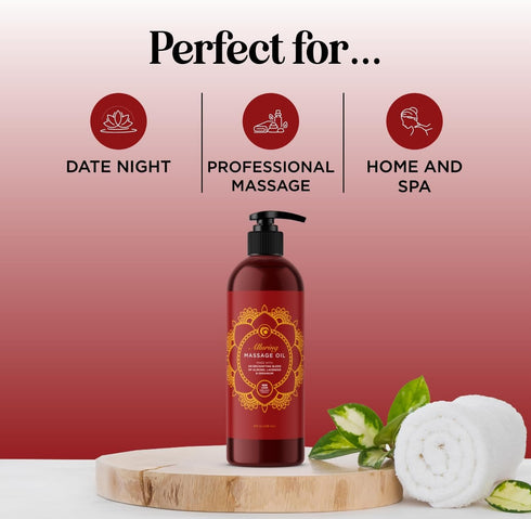Relaxing Massage Oil for Massage Therapy - Aromatherapy Full Body Massage Oil with Enchanting Lavender Ylang Ylang