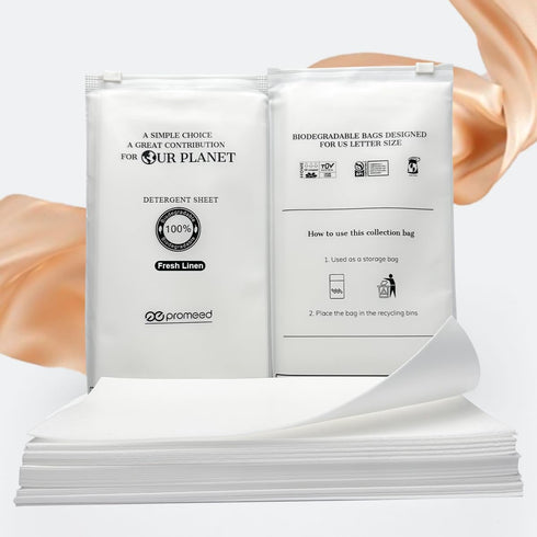 Silk Detergent Sheets, 30 Sheets (60 Loads) | Eco-friendly Plastic Free Non-sensitizing Gentle Silk Wash