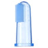 Brilliant Baby Finger Toothbrush - Blue/Clear Silicone Teether Brush for Infant-Toddler, 2 Count
