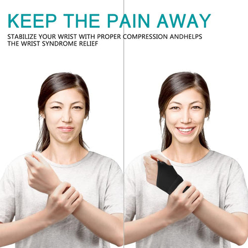 Jacsunco Carpal Tunnel Wrist Brace, Adjustable and Comfortable Wrist Support Brace for Tendinitis and Arthritis, Wrist
