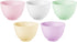 Hulless 3.3 Inch Silicone Facial Mask Mixing Bowl, Medium Multi-Colored 5 Pcs for Facial Mask & Skincare