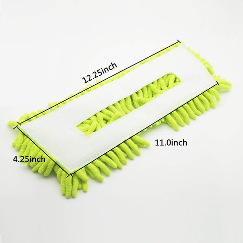 EZ SPARES 2Pcs Replacement Mop for Brush Head - Washable Microfiber Chenille Dust Mop, Strong Water Absorption