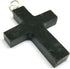 CRYSTALMIRACLE Beautiful Black Tourmaline Gemstone Single Cross Pendant, Healing Fashion Jewelry Gift for Men Women