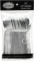 Plastic Cutlery Silverware, Extra Heavyweight Disposable Flatware, Full Size Plastic Spoons, 24 Pack