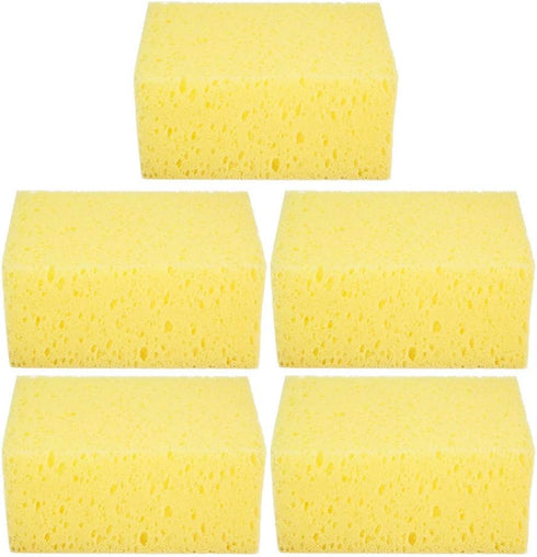 KIMISS Car Sponge Pad, Handheld Nonslip Shape Washing Cleaner Tool for Car Auto Motorcycle (5pcs)