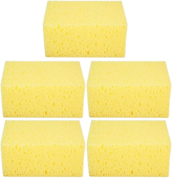 KIMISS Car Sponge Pad, Handheld Nonslip Shape Washing Cleaner Tool for Car Auto Motorcycle (5pcs)