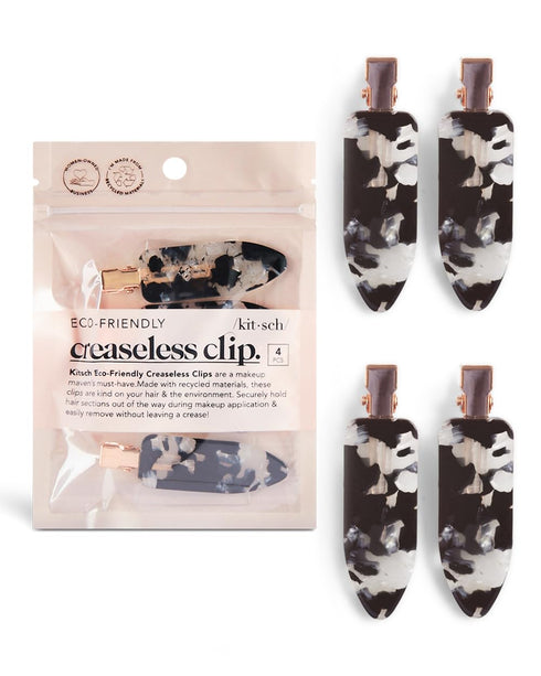 Kitsch Creaseless Hair Pins - No Crease Hair Clips for Makeup, 4pc Set for Styling