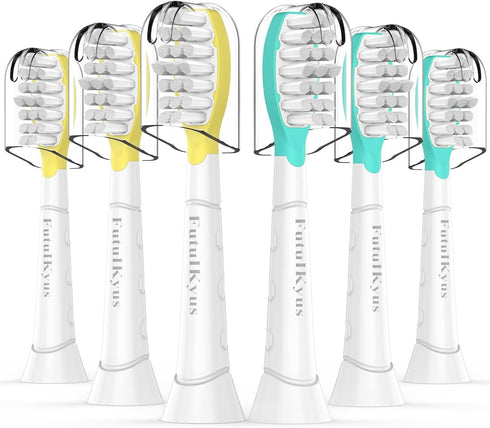 FutulkyUS Kids Replacement Brush Heads for Philips Sonicare, Electric Soft Toothbrush Head for Ages 7+, 6 Pack