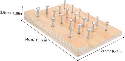 Toyvian Wooden Finger Rehabilitation Board Hand Therapy Plate for Fine Motor Skills Development and Hand-Eye