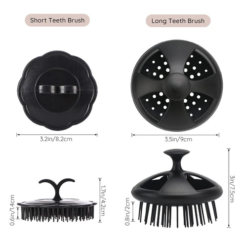 Segbeauty Scalp Massage Brushes, 4 Pcs Shampoo Brush Set, Long Short Teeth, Head Massage Brush for Hair Growth