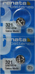 Renata 321 SR616SW Batteries - 1.55V Silver Oxide 321 Watch Battery (2 Count)