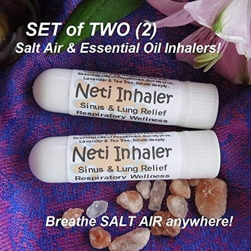 Urban ReLeaf NETI Salt Air Relief INHALERS! Set of Two for Respiratory Wellness