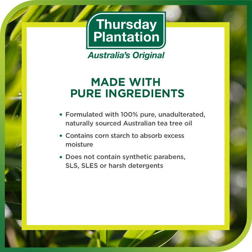 Thursday Plantation Tea Tree Foot Powder, 3.5 Ounces, Helps Prevent Foot Odor and Sweat