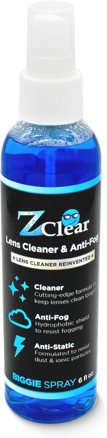 Anti-Fog 6oz Spray | Safe for all Lenses | Eye Glasses Cleaner, Goggles Anti Fog, Sunglasses Cleaner, Microfiber Cloth