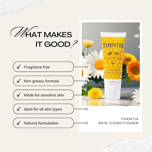 Skin Conditioner, 4oz - Gentle Moisturizer for Face & Body, Nourishes Sensitive Skin