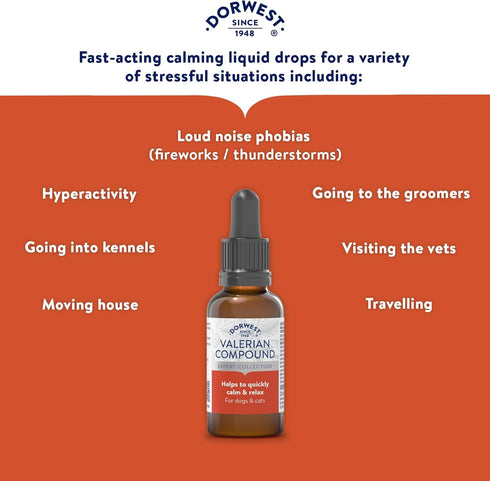 Organic Valerian Compound for Dogs and Cats, 30 ml