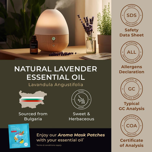 Gya Labs Lavender Essential Oil 0.34 Fl Oz - 100% Pure Natural Lavender Oil for Diffuser, Skin, Hair, Massage, Candle