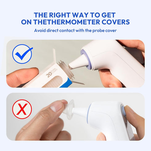 120X Ear Thermometer Probe Covers | For All Braun Thermometer Ear Covers, Lens Filters, Refill Caps, 0% BPA Disposable