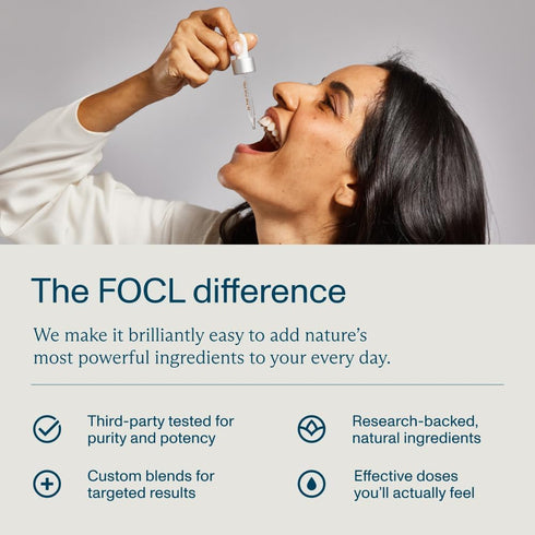 FOCL Focus Supplement for Adults, Lions Mane Capsules for Cognitive Performance and Stress Relief