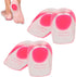 2 Pairs Women Gel Heel Cups - Soft Elastic Massage Heel Cushion for Foot Pain Relief, 4.1 x 2.4 x 0.9in