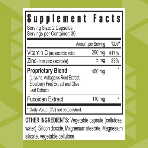Youngevity FucoidZ - Pure Organic Maritech Fucoidan Extract & Cofactors | Immune Support | 60 Capsules
