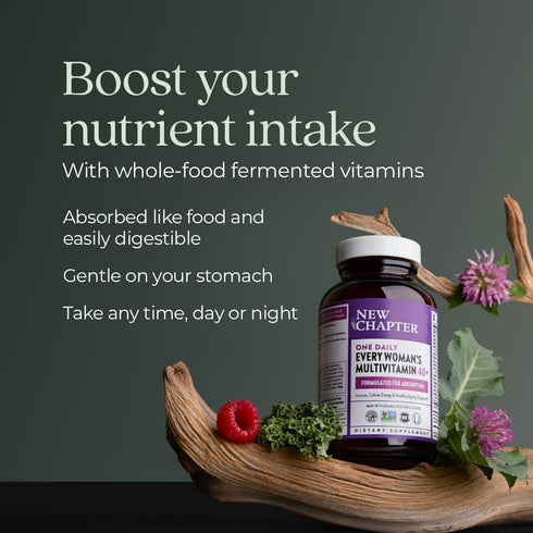 New Chapter Women's Multivitamin 40 Plus for Energy, Healthy Aging + Immune Support, 48 Count