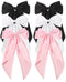 SUSULU 6pcs Large Hair Bows, Vintage Hair Barrette Clips for Women and Girls (Black/White/Pink)