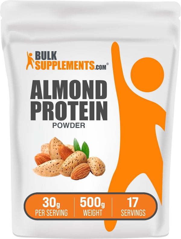 BulkSupplements.com Almond Protein Powder - Plant Based, Flavorless Protein Powder, Unflavored & Gluten Free, 30g per