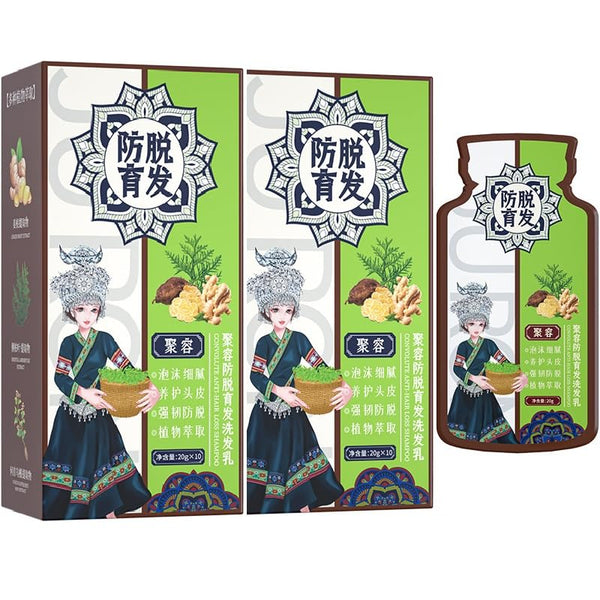 2 Box Ginger Plant Extract Anti-Hair Loss Shampoo - Ginger Shampoo for Hair Growth, 400g
