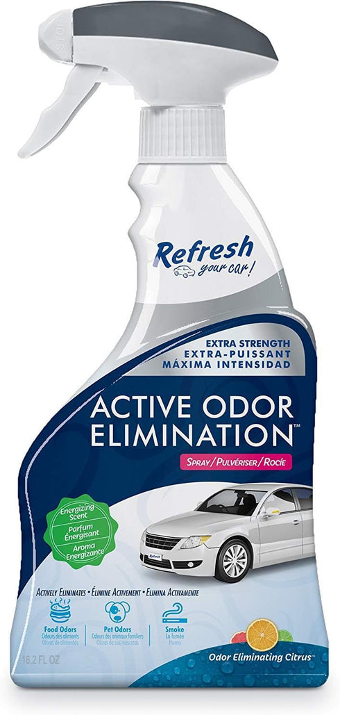 Refresh Your Car! E300863600 Active Odor Elimination Trigger Spray, Grapefruit - 16.2 oz